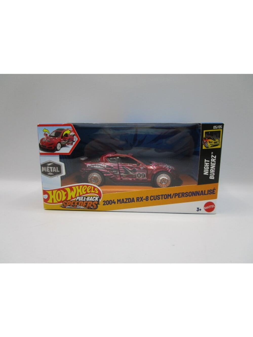 Hot‎ Wheels Pull-Back Speeders 2004 Mazda RX-8 Custom Metal Series Car